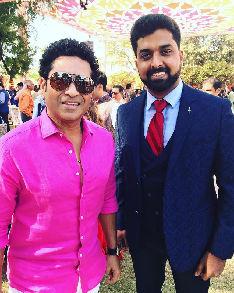 Aakarsh with Sachin Tendulkar